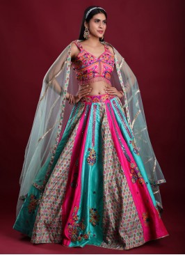 Designer Multi Color Resham Work Lehenga Choli