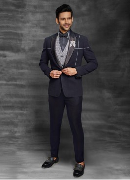 Designer Navy Blue Suit