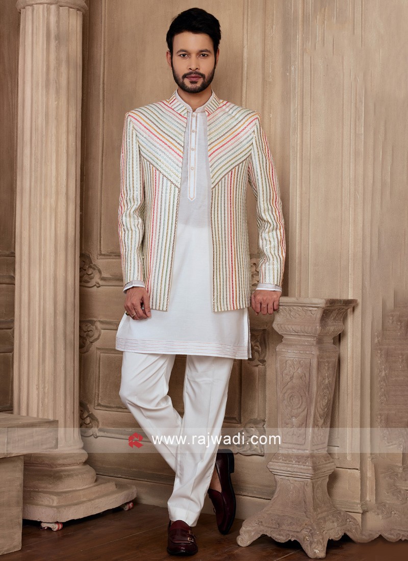 Astounding Off-White Designer Lehenga Choli for Wedding or Engagement