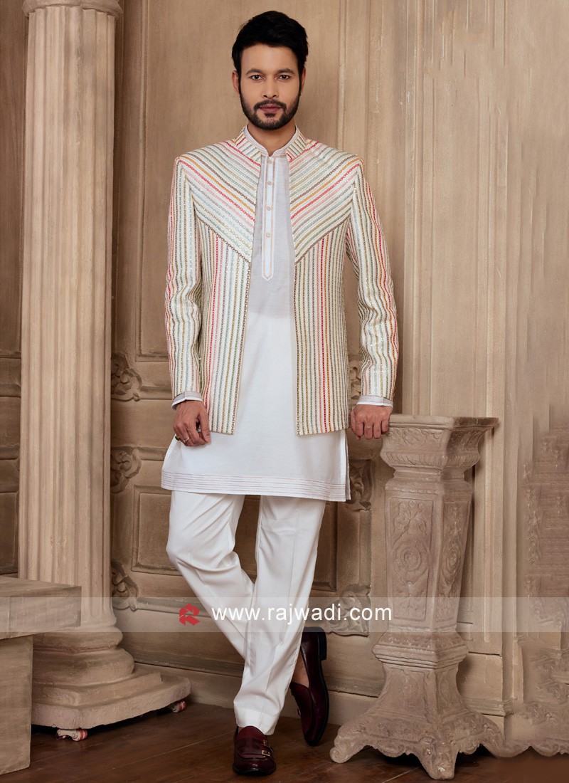 Bohame Men, Off White Suit Design Man