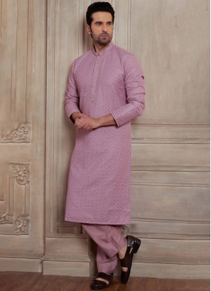 Designer Onion Pink Kurta Pajama