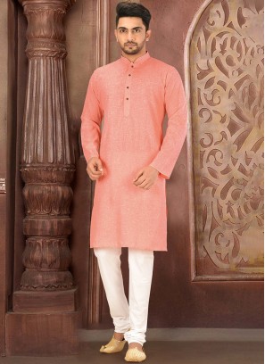 Designer Peach Kurta Pajama