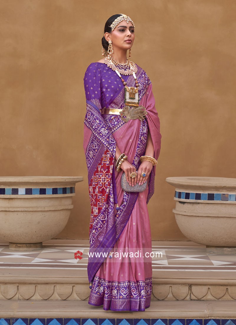 Buy Voilet Sarees for Women by Ri-wah Online | Ajio.com