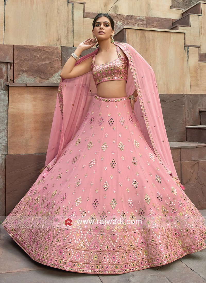 Light Pink Fancy Bridal Lehenga at Rs.18999/Piece in deoghar offer by  Laxmipati Mall