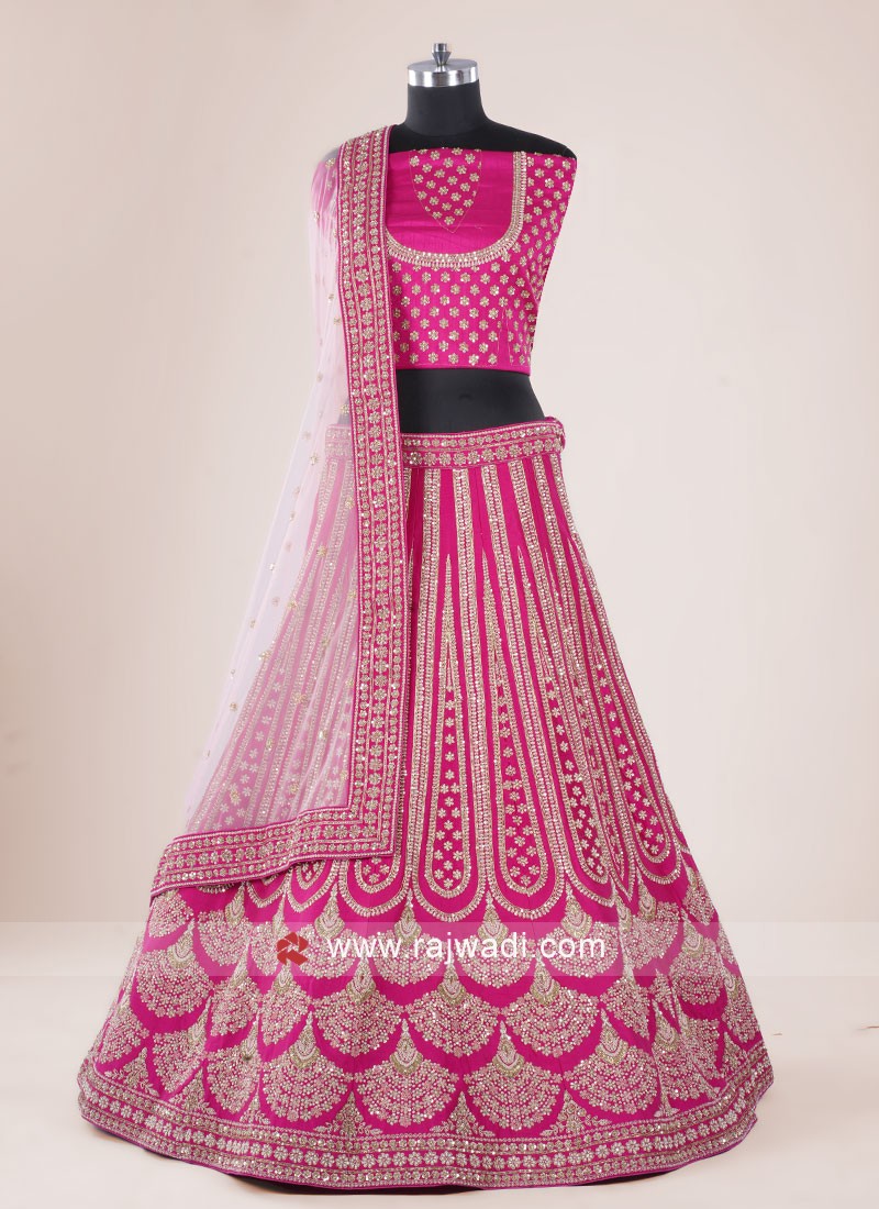 Lehenga Choli In Rawsilk With Heavy Handwork Of Pearl And Cutdana – Akashi  designer studio