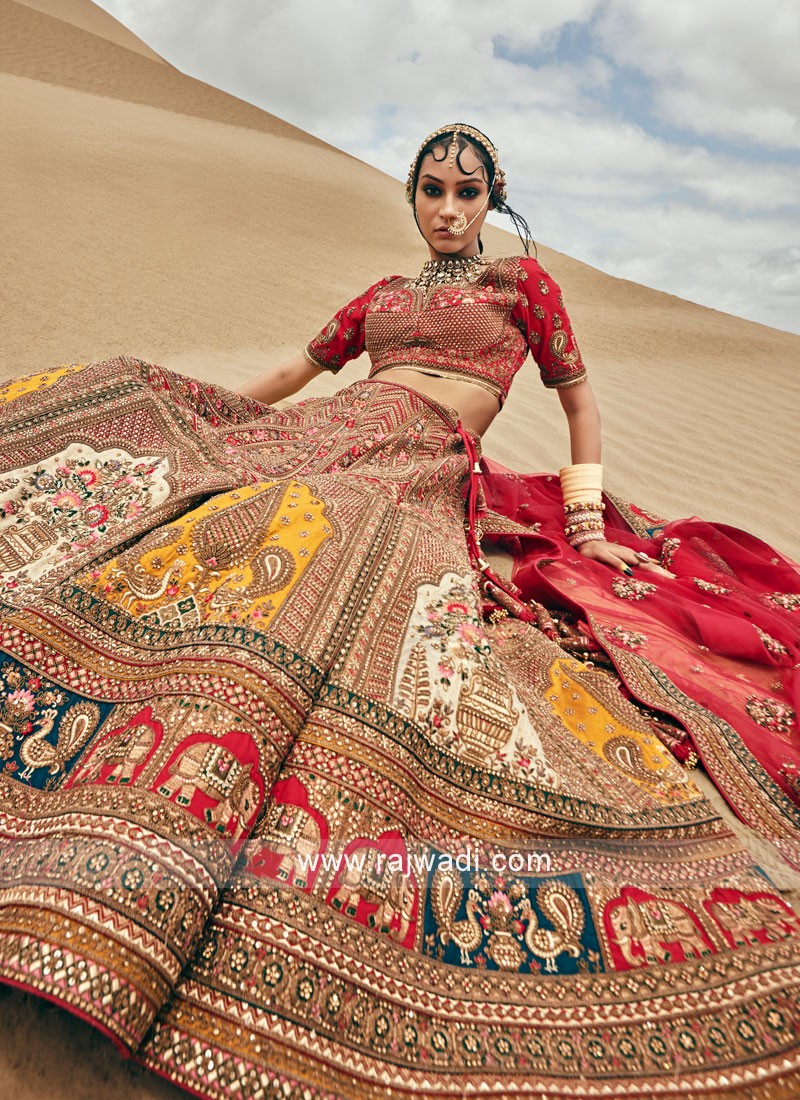 Sightly Resham Wedding A Line Lehenga Choli