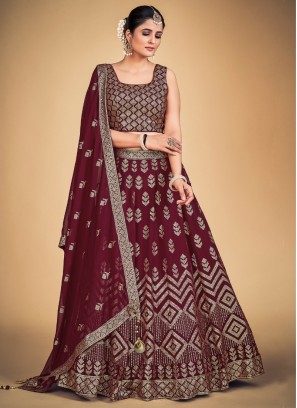 Designer Sequins Embroidered Lehenga Choli