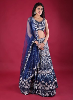 Designer Sequins Work Lehenga Choli For Wedding