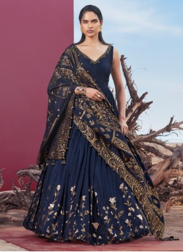Designer Silk Readymade Anarkali Suit For Wedding