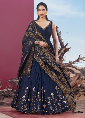 Designer Silk Readymade Anarkali Suit For Wedding