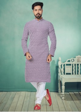 Designer Thread Embroidered Kurta Pajama