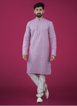 Designer Thread Embroidered Kurta Pajama