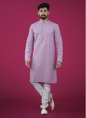 Designer Thread Embroidered Kurta Pajama