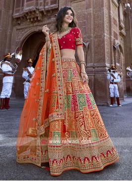 Designer Unstitched Silk Lehenga Choli