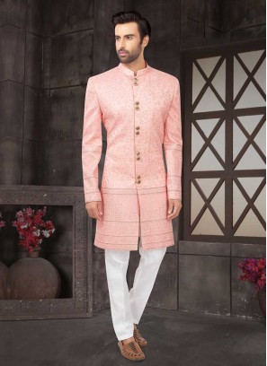 Designer Wedding Wear Pink Indo-Western