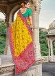 Diamond Satin Classic Designer Saree in Yellow