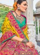 Diamond Satin Classic Designer Saree in Yellow