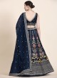 Navy Blue Georgette Wedding Trendy Lehenga Choli