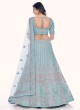 Turquoise Sequins Embellished Lehenga Choli