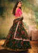 Dilettante Green Print Lehenga Choli