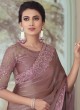 Mauve Shimmer Silk Designer Saree