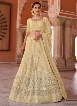 Distinguishable Georgette Sequins A Line Lehenga Choli