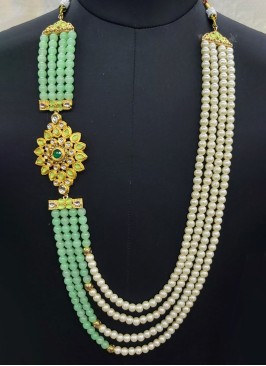 Dulha Pista Green And Off White Marriage Mala