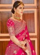 Elegant Embroidered Velvet Pink Bollywood Lehenga Choli