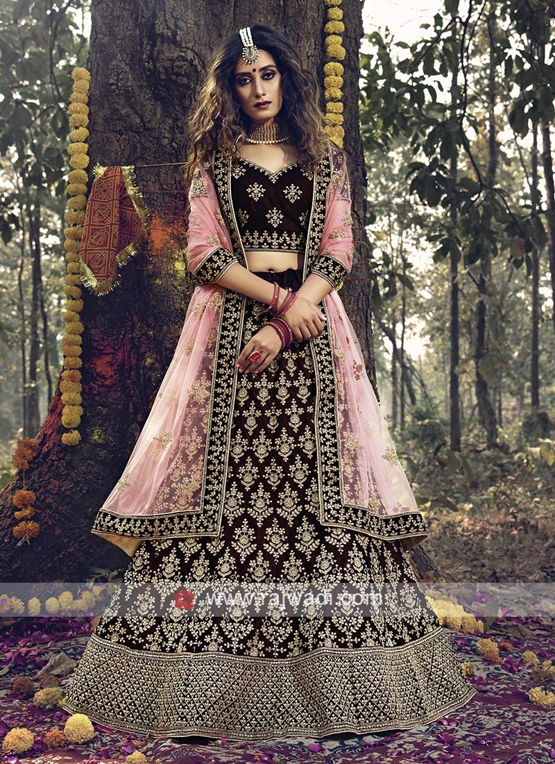 Buy Maroon Bridal Wear Lehenga Choli Online for Women in USA