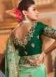 Elegant Sea Green Mehndi Designer Traditional Saree