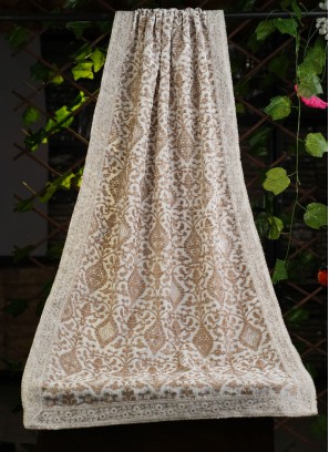 Embroidered Dupatta In Velvet Fabric