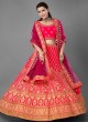 Embroidered Satin Designer Lehenga Choli in Pink