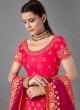 Embroidered Satin Designer Lehenga Choli in Pink