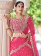 Enchanting Pink Sequins Net A Line Lehenga Choli