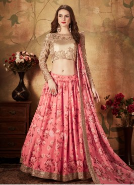 Energetic Floral Print Bollywood Lehenga Choli