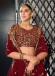 Maroon Sequins Georgette Lehenga Choli