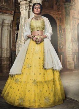 Enticing Net Wedding A Line Lehenga Choli