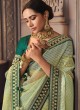 Entrancing Green Classic Organza Saree