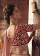 Entrancing Pink Embroidered Wedding Saree