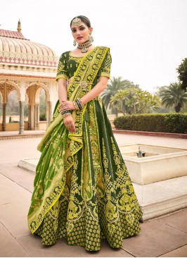 Entrancing Silk Zari Trendy Lehenga Choli