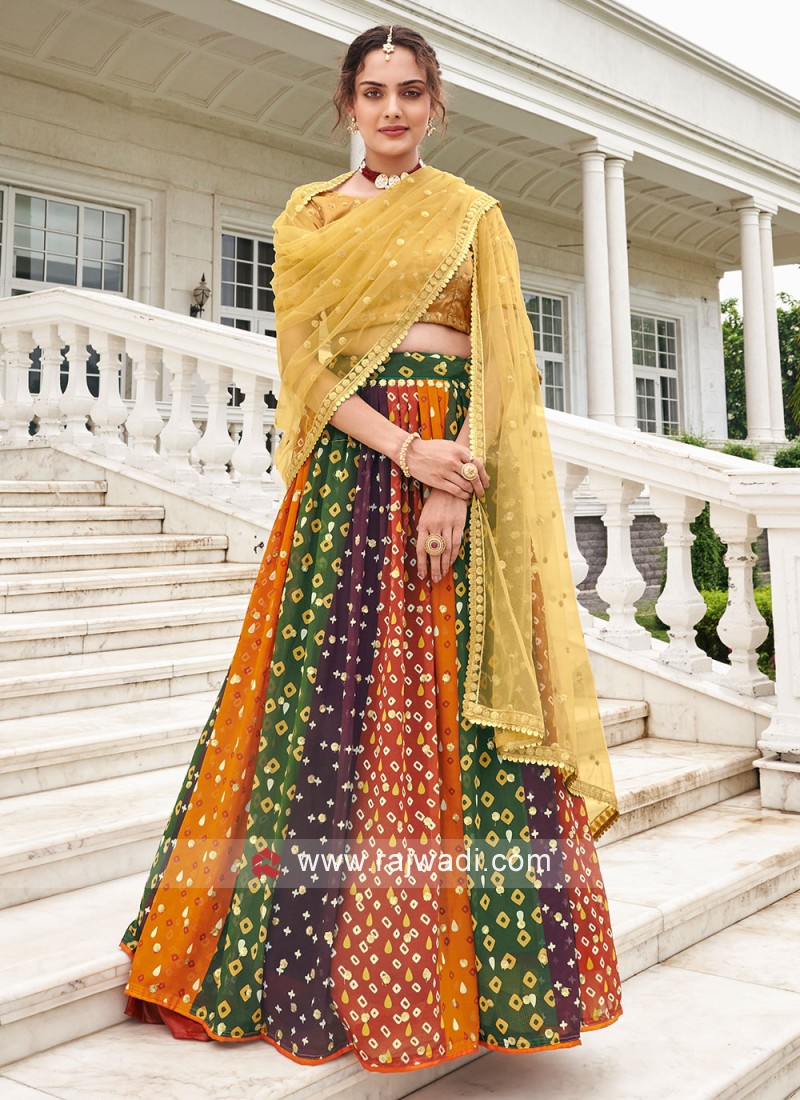 Haute Couture Yellow Sangeet Lehenga Zari SIYA430BR – ShreeFashionWear