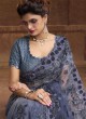 Ethnic Grey Party Wear Contemporary Saree