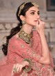 Ethnic Thread Peach Net Lehenga Choli