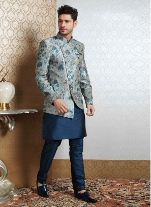 Ethnic Wear Indowestern In Blue color