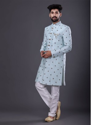 Ethnic Wear Indowestern In Powder Blue