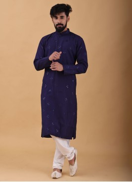 Ethnic Wear Kurta Pajama In Blue Color