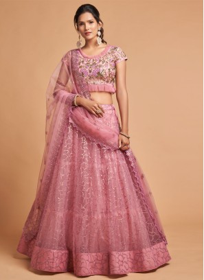 Ethnic Wear Lehenga Choli In Pink Color