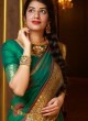 Ethnic Weaving Silk Green Contemporary Saree