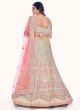 Off White and Peach Sequins Designer Lehenga Choli