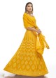 Georgette Mustard A Line Lehenga Choli